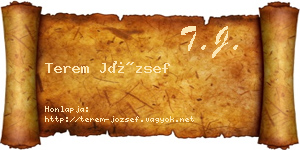 Terem József névjegykártya